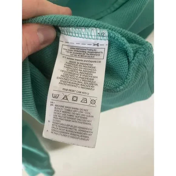 ADIDAS WOMEN'S CHANGEOVER 1/2 ZIP PULLLOVER SWEATER Green Blokecore Athletisure - Picture 9 of 11